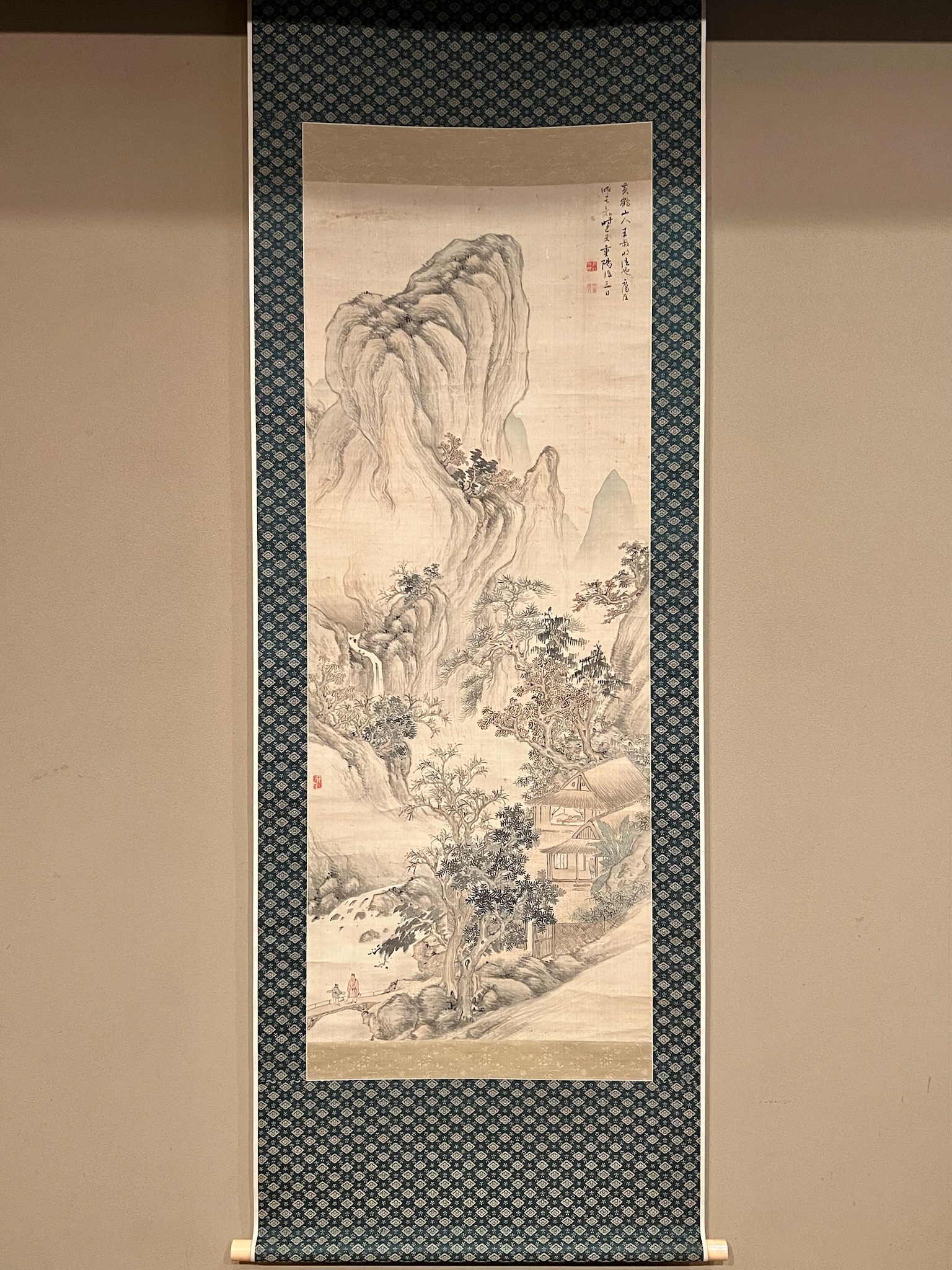 コスモスと甲斐動 油彩画 風景画　磯部久寿雄　日本美術家協会　JAG コスモスと甲斐動 油彩画 風景画 磯部久寿雄 日本美術家協会 JAG