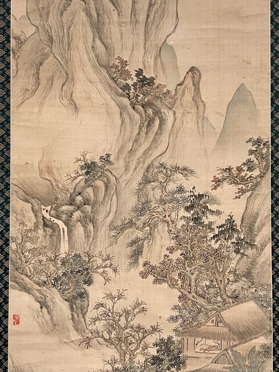 高久靄厓 倣王叔明山水図｜古美術・掛け軸の販売・買取・鑑定-松本松栄堂