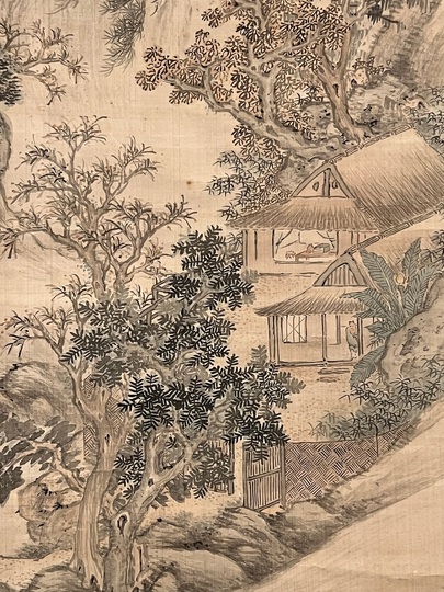 高久靄厓 倣王叔明山水図｜古美術・掛け軸の販売・買取・鑑定-松本松栄堂