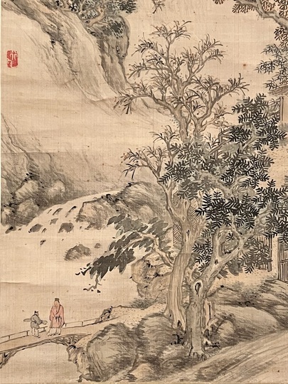 高久靄厓 倣王叔明山水図｜古美術・掛け軸の販売・買取・鑑定