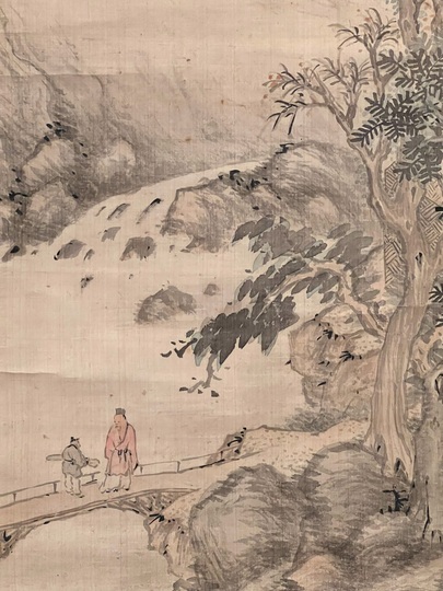 高久靄厓 倣王叔明山水図｜古美術・掛け軸の販売・買取・鑑定-松本松栄堂