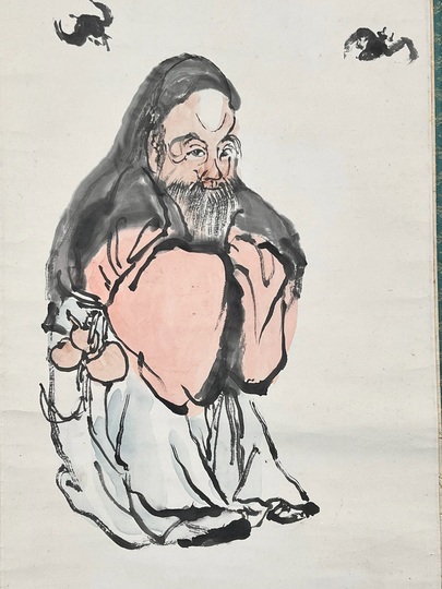 富岡鉄斎 南極寿星図｜古美術・掛け軸の販売・買取・鑑定-松本松栄堂