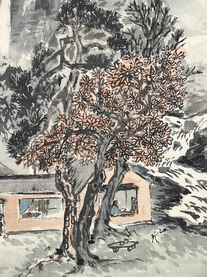 富岡鉄斎 蘭亭旧蹟図｜古美術・掛け軸の販売・買取・鑑定-松本松栄堂