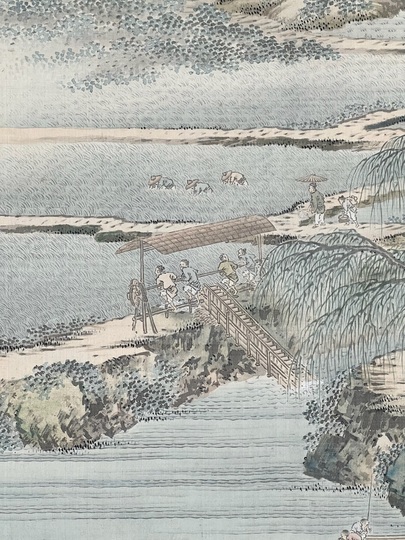 狩野永岳 耕作図｜古美術・掛け軸の販売・買取・鑑定-松本松栄堂