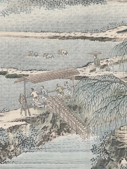 狩野永岳 耕作図｜古美術・掛け軸の販売・買取・鑑定-松本松栄堂