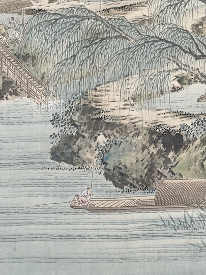狩野永岳 耕作図｜古美術・掛け軸の販売・買取・鑑定-松本松栄堂