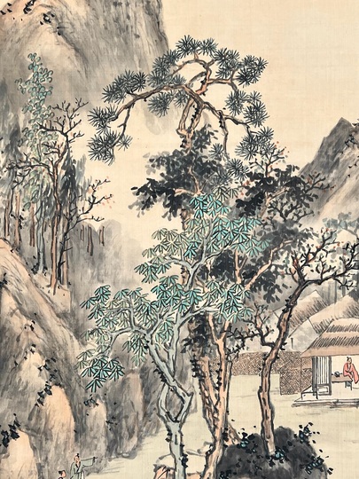 日根対山 秋晴訪友図｜古美術・掛け軸の販売・買取・鑑定-松本松栄堂