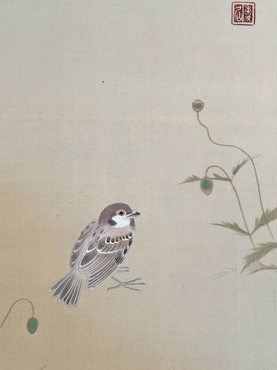 新年の贈り物 スケッチ画 大幅お値下げ❣️古い日本画 額絵 土田