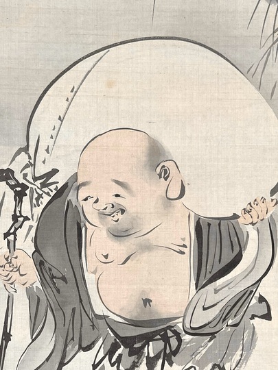 柴田是真 川越之布袋図｜古美術・掛け軸の販売・買取・鑑定-松本松栄堂