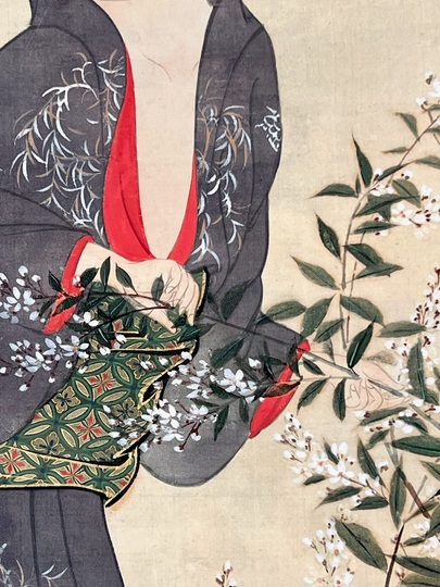 山口素絢 秋美人図｜古美術・掛け軸の販売・買取・鑑定-松本松栄堂