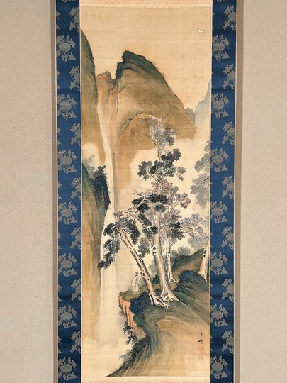 真作/白石勝敏/青緑山村図/布袋屋掛軸B-331 真作/白石勝敏/青緑山村図/布袋屋掛軸B-331 2025年最新】