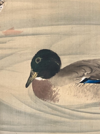 【真作】掛軸　諏訪の鴨　逸品　O40 Maruyama Okyo ducks and heron｜Matsumoto Shoeido | Japanese