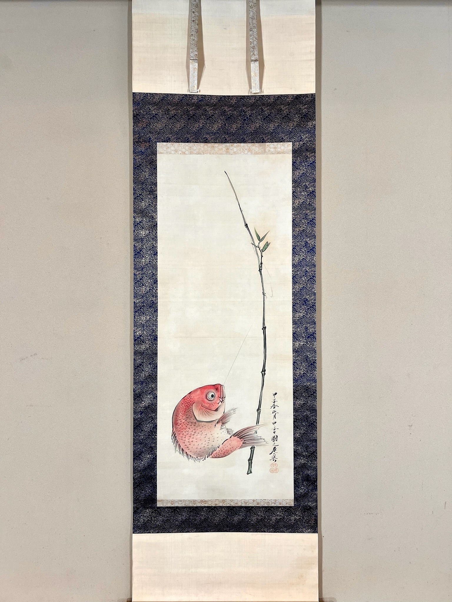 【真作】柴田是真/枇杷図/ビワ図/横物/掛軸/名家伝来/AA-26 真作】柴田是真/枇杷図/ビワ図/横物/掛軸/名家伝来/AA-26