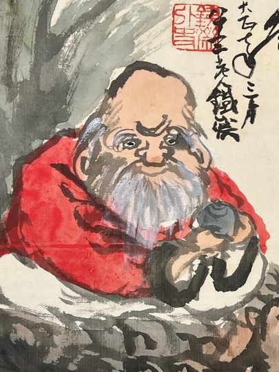 富岡鉄斎 寿老人図｜古美術・掛け軸の販売・買取・鑑定-松本松栄堂