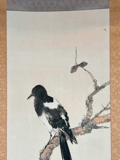 月に森林　掛軸　H79 松林桂月 蟹 [小品] | 掛軸(掛け軸)販売／表装ご依頼は掛軸いっぷく