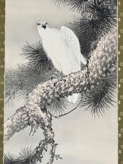 今尾景年 老松白鷹図｜古美術・掛け軸の販売・買取・鑑定-松本松栄堂