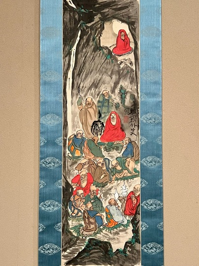【真作】掛軸　無落款　天神図　古美術　逸品　O125 真作】掛軸 無落款 天神図 古美術 逸品 O125