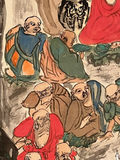 富岡鉄斎 十六羅漢像｜古美術・掛け軸の販売・買取・鑑定-松本松栄堂