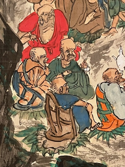 富岡鉄斎 十六羅漢像｜古美術・掛け軸の販売・買取・鑑定-松本松栄堂