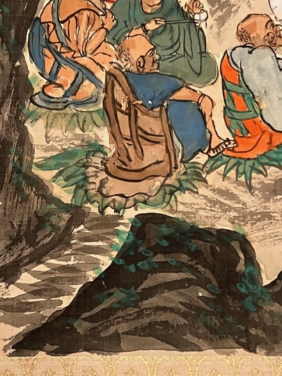 作者不詳/十六羅漢図/掛軸/名家伝来/Z-827 作者不詳/十六羅漢図/掛軸/名家伝来/Z-827