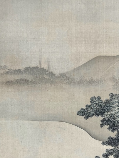 橋本雅邦 渓邨帰牧図｜古美術・掛け軸の販売・買取・鑑定-松本松栄堂