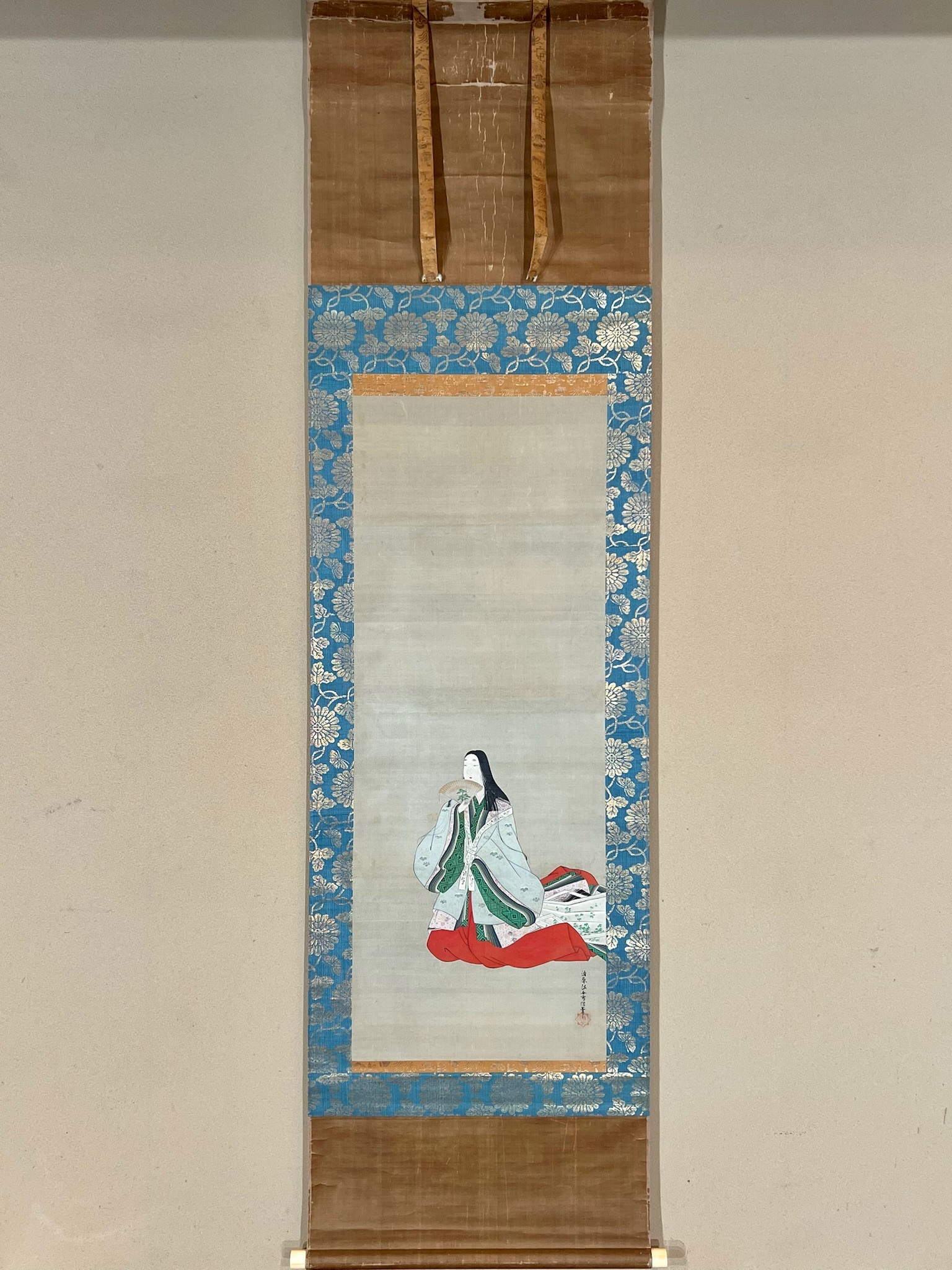 【富士山図】清原(狩野)雪信 1000 女流画家 江戸狩野 掛け軸　肉筆 687d7772d1e47.heic