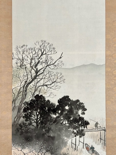 川合玉堂 早春｜古美術・掛け軸の販売・買取・鑑定-松本松栄堂