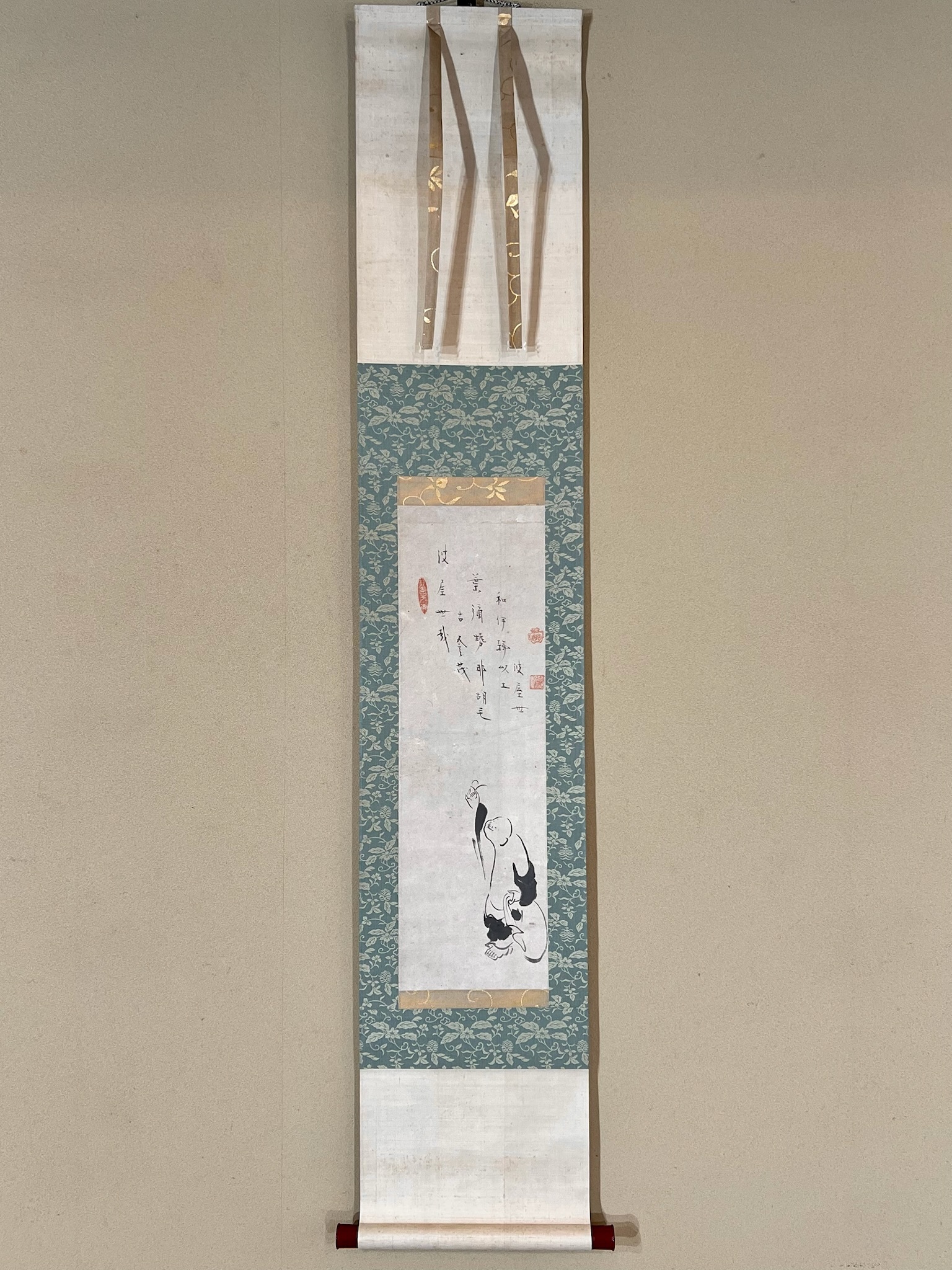 掛軸 白隠 紙本 書 布袋図 年代物 時代物 共箱 68ae509cad15b.heic