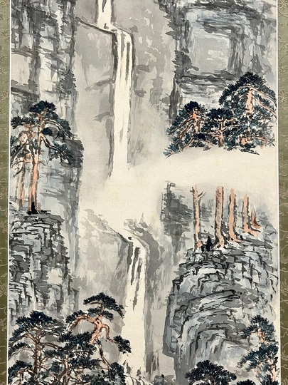 富岡鉄斎 看山静適図 ｜古美術・掛け軸の販売・買取・鑑定-松本松栄堂