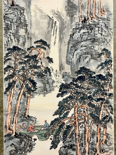 富岡鉄斎 看山静適図 ｜古美術・掛け軸の販売・買取・鑑定-松本松栄堂