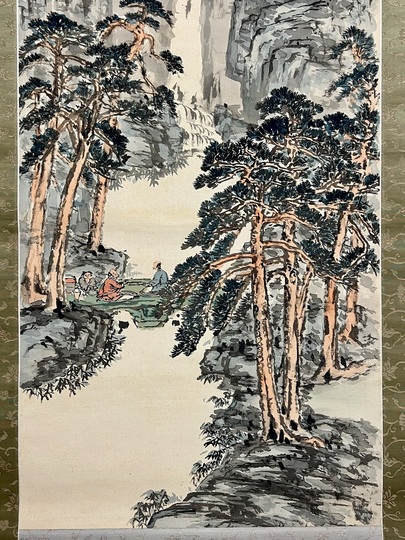 富岡鉄斎 看山静適図 ｜古美術・掛け軸の販売・買取・鑑定-松本松栄堂