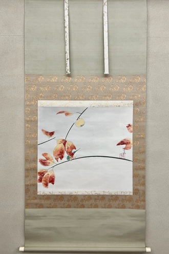 前田青邨 繍眼児