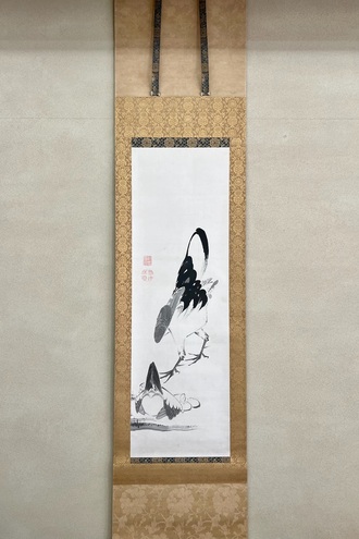 伊藤若冲 親子鶏図