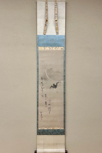 酒井抱一 三日月蝙蝠図