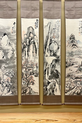 富岡鉄斎 四季山水図