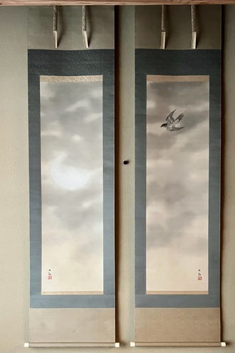 横山大観 月・杜鵑