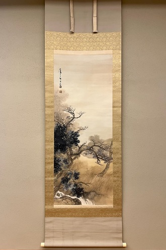 竹内栖鳳 霜林秋水
